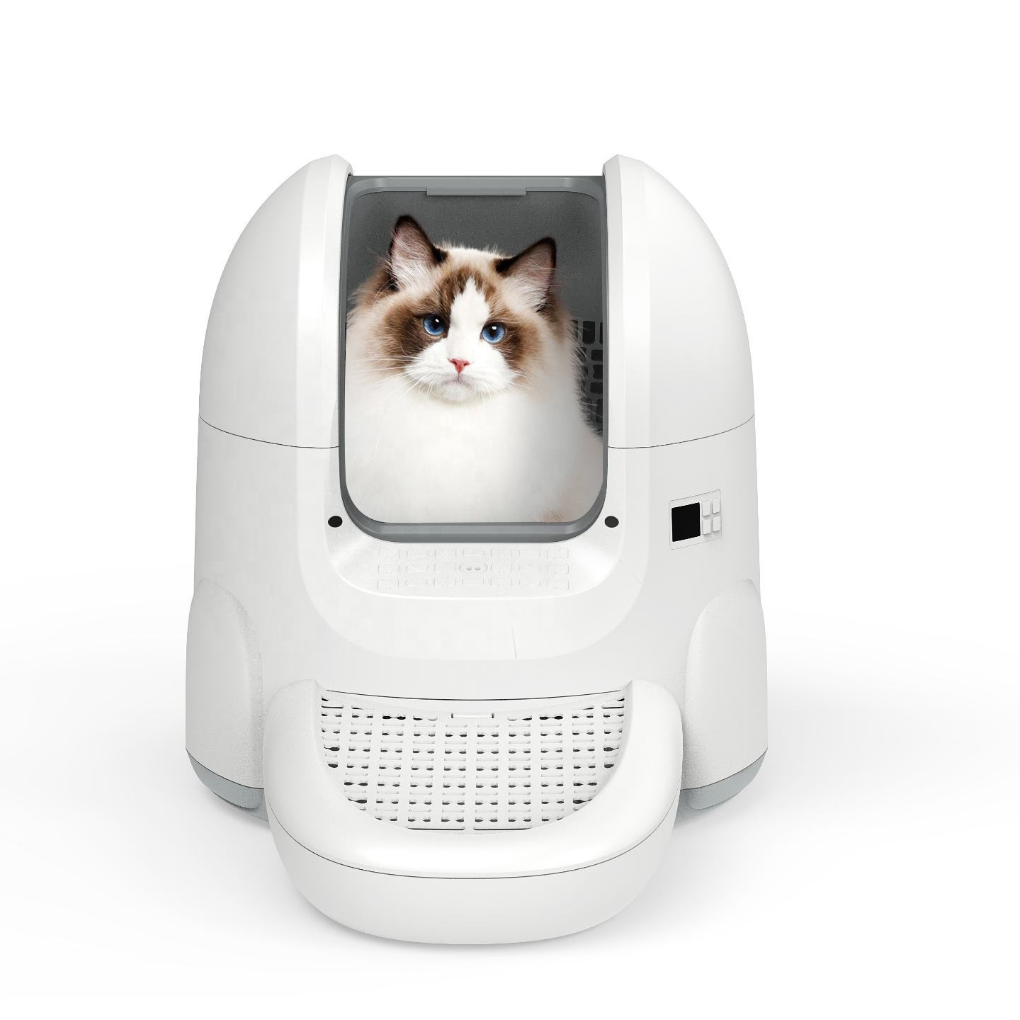 Custom ODM Smart Automatic Cat Litter Box Plastic Smart Self Cleaning Cat Litter Basin