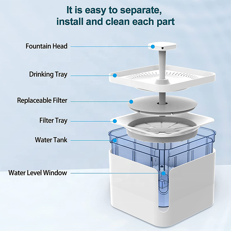 3L Automatic Pet Cat Dog Feeder Drinking Fountain