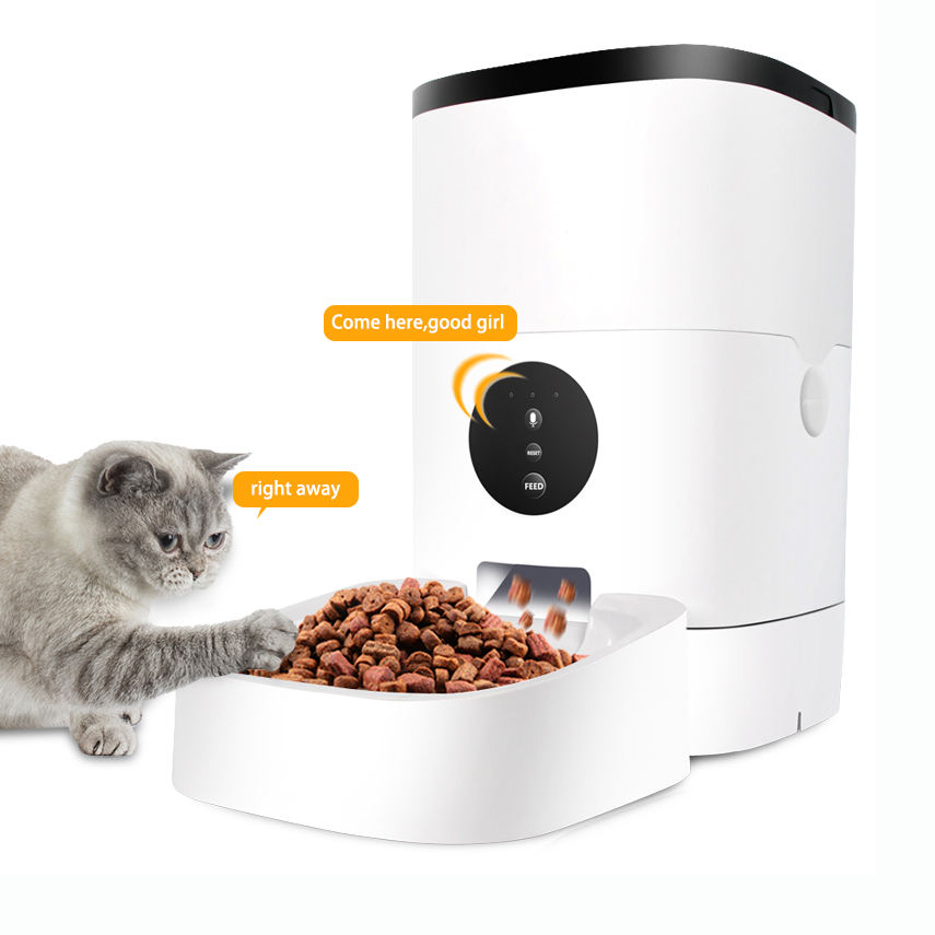 4L Pet Bowls Wifi Control Time Feeding 10s Voice Recording Automatic Pet Feeder